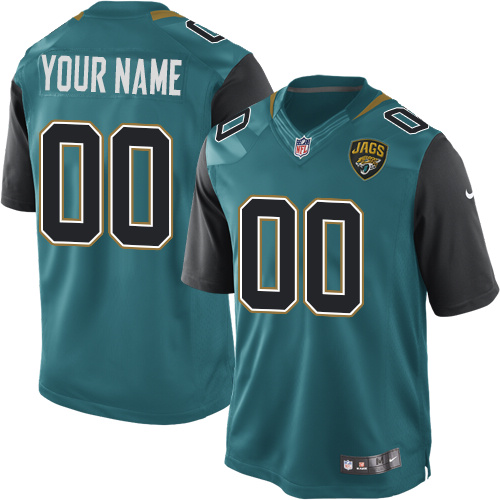 Men's Limited Nike Jersey Teal Green Home - Customized NFL Jacksonville Jaguars